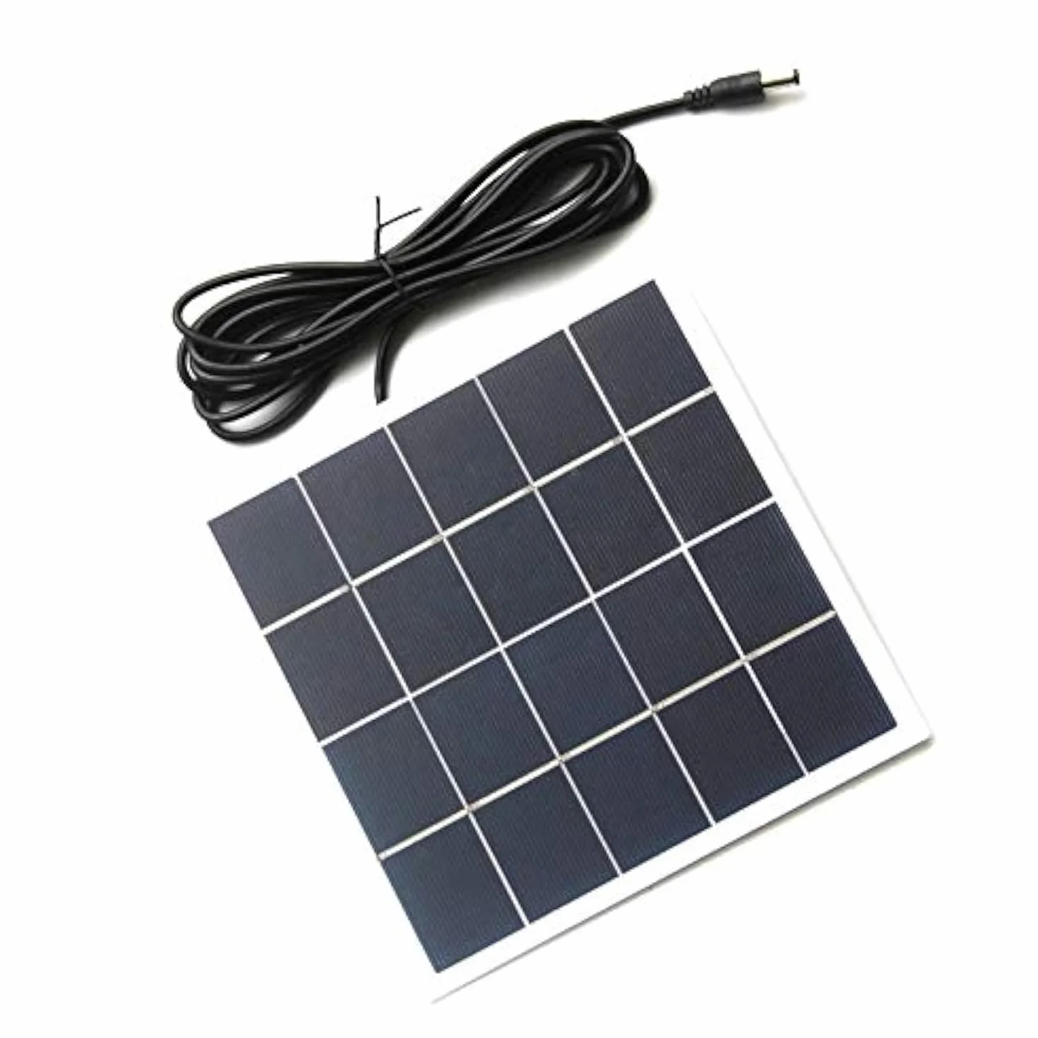 NUZAMAS - Celle solari 4W 5V, connettore CC 3m, energia solare, fai da te, luce giardino, progetti scientifici, giocattoli, caricabatteria 3,7V