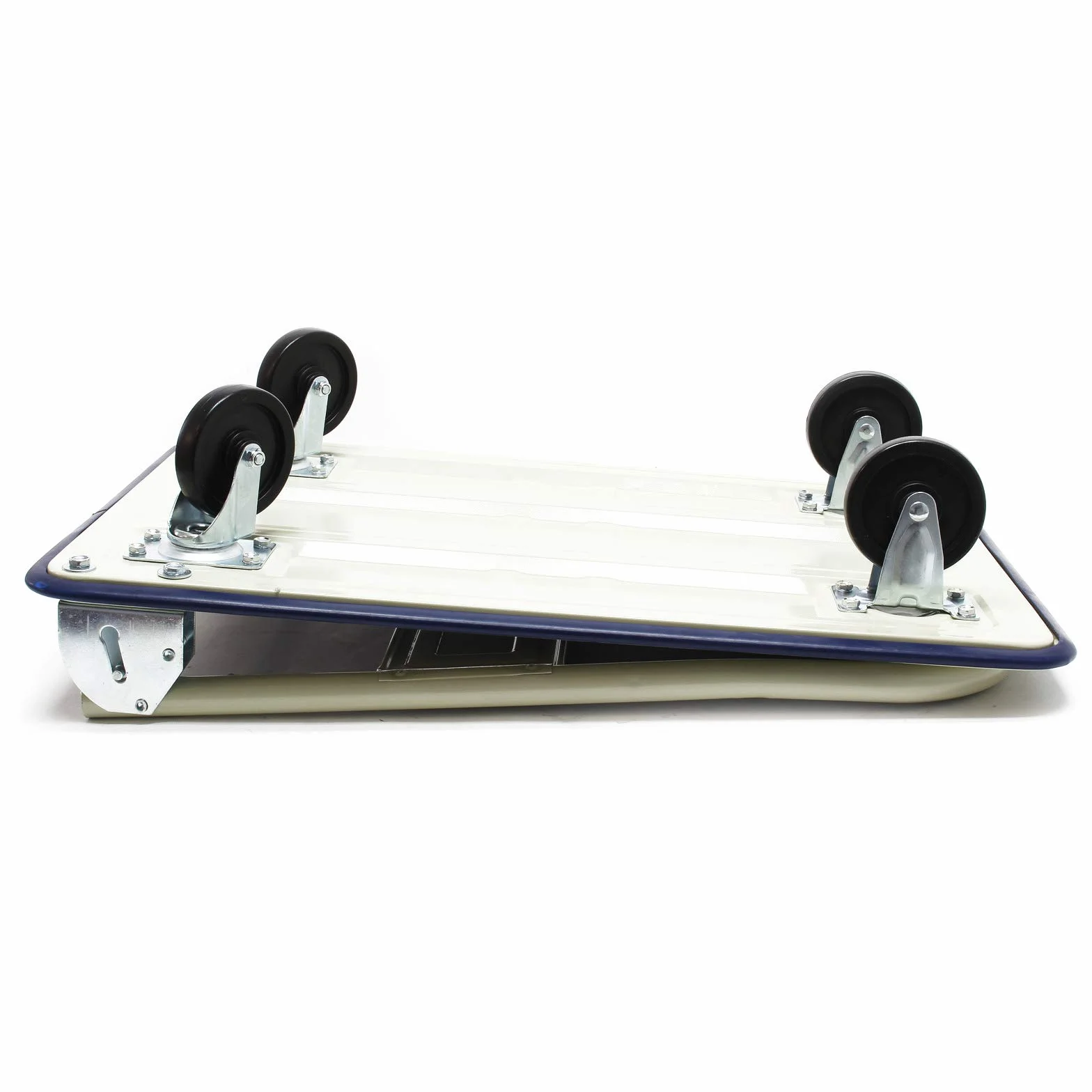 Carrello a pianale da magazzino max 300 kg con manico pieghevole