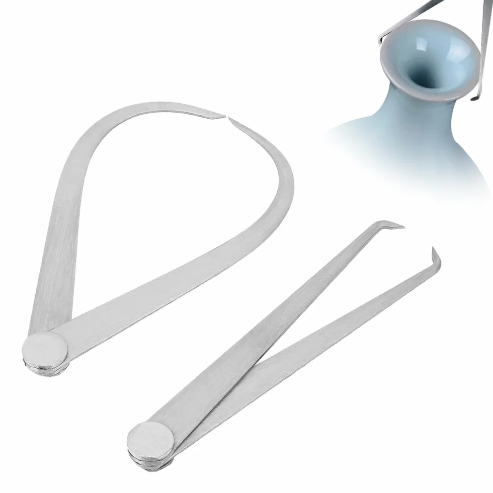 Calibri Interni Esterni, 2 pezzi 6 pollici Joint Calibro in Acciaio Inox, Macchinista Compassi Set Esterno Interno Combinazione Pinze Misura Tool Set, per Misurare Parti con Requisiti Inferior