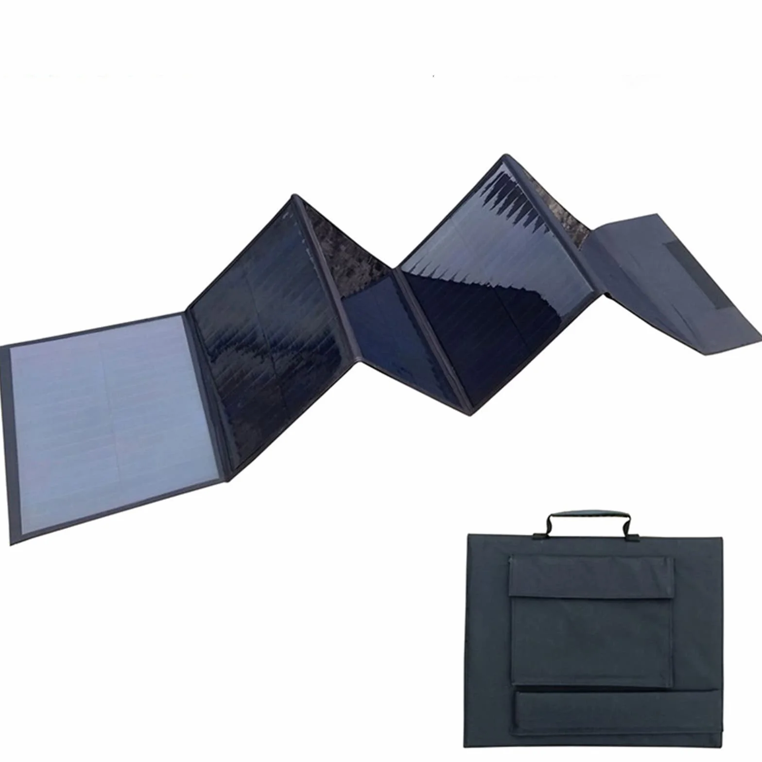 Scheda di Ricarica Solare Montata su Veicolo Pacchetto Pieghevole Scandola Intelligente Monocristallino 30W Scheda di Generazione di Energia Fotovoltaica 12V Alimentatore Esterno