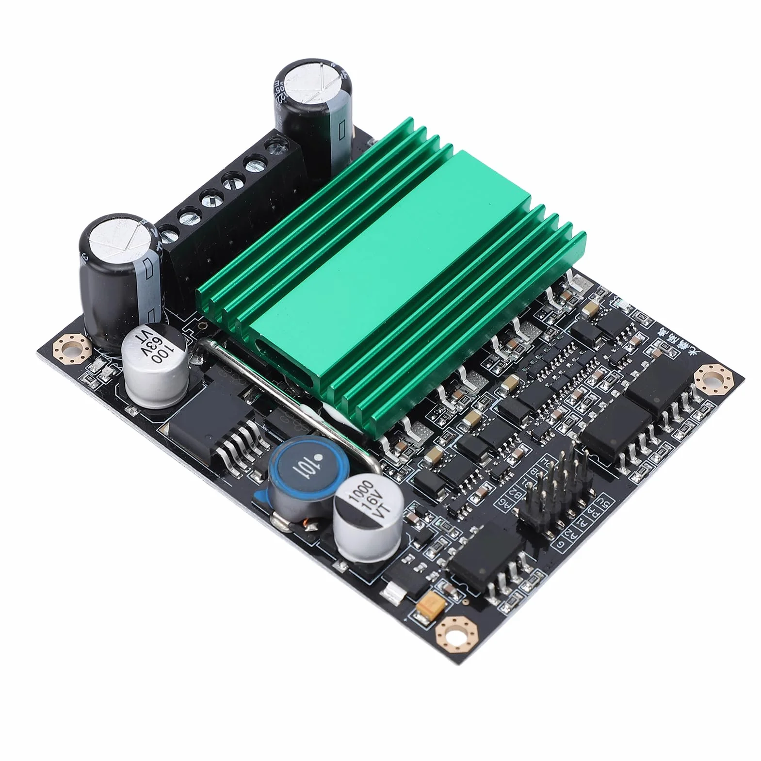 Modulo Driver Motore CC da 100 A, Controller A Ponte H A Doppio Canale con Dissipatore di Calore e Isolamento Optoaccoppiatore, Ideale per l'automazione Industriale di Robot Fai-da-te