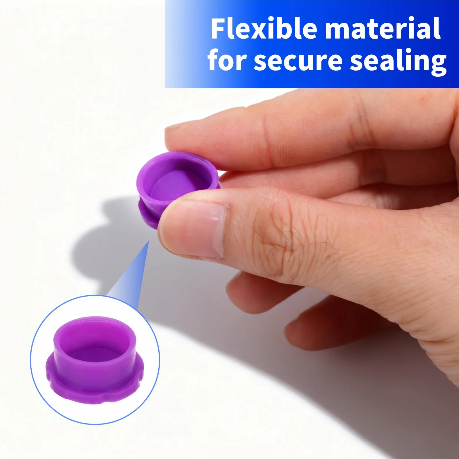 Tappi Protettivi Fiale in Vetro 3ml 5 Colori Coperchi in Silicone Riutilizzabili a Prova Perdite per Oli Essenziali