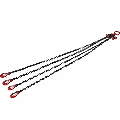GOTOTOP Catena di sollevamento imbracatura 2 metri 1 tonnellate 6 mm regolabile per miniere porti edifici di lavoro catena di sollevamento per gru