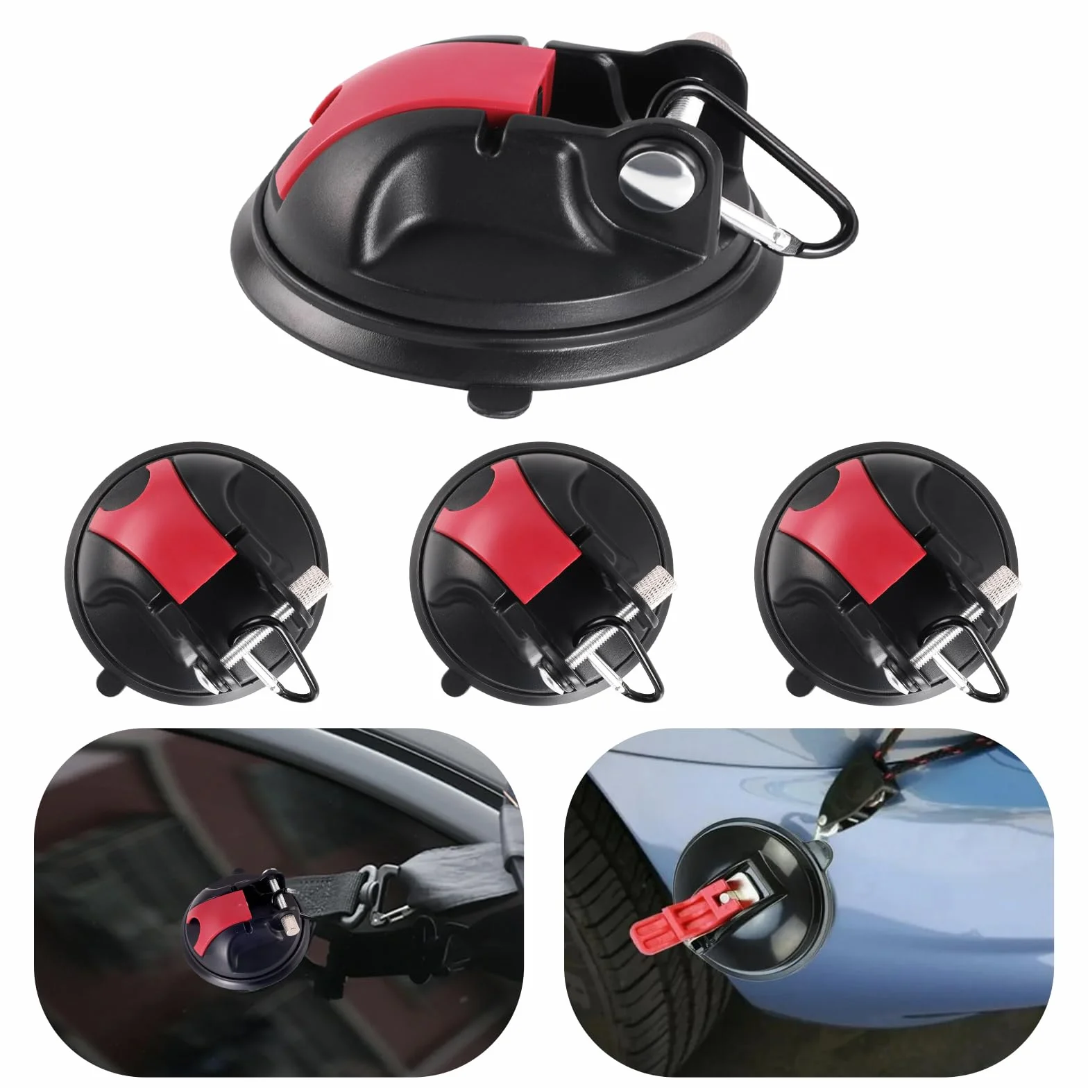 Ganci a ventosa, 4 pezzi Ventose con ganci Presa forte Portata massima 30KG per Campeggio Camper Bagagli Teloni Auto Tenditori Casa Attrezzatura per camper Accessori per camper
