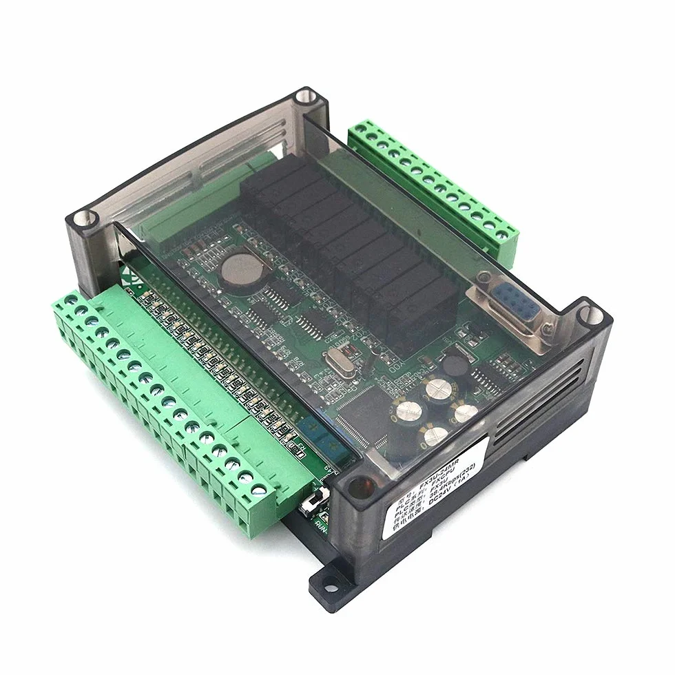 DollaTek Controllore logico programmabile PLC FX3U-24MR Uscita relè scheda di controllo industriale
