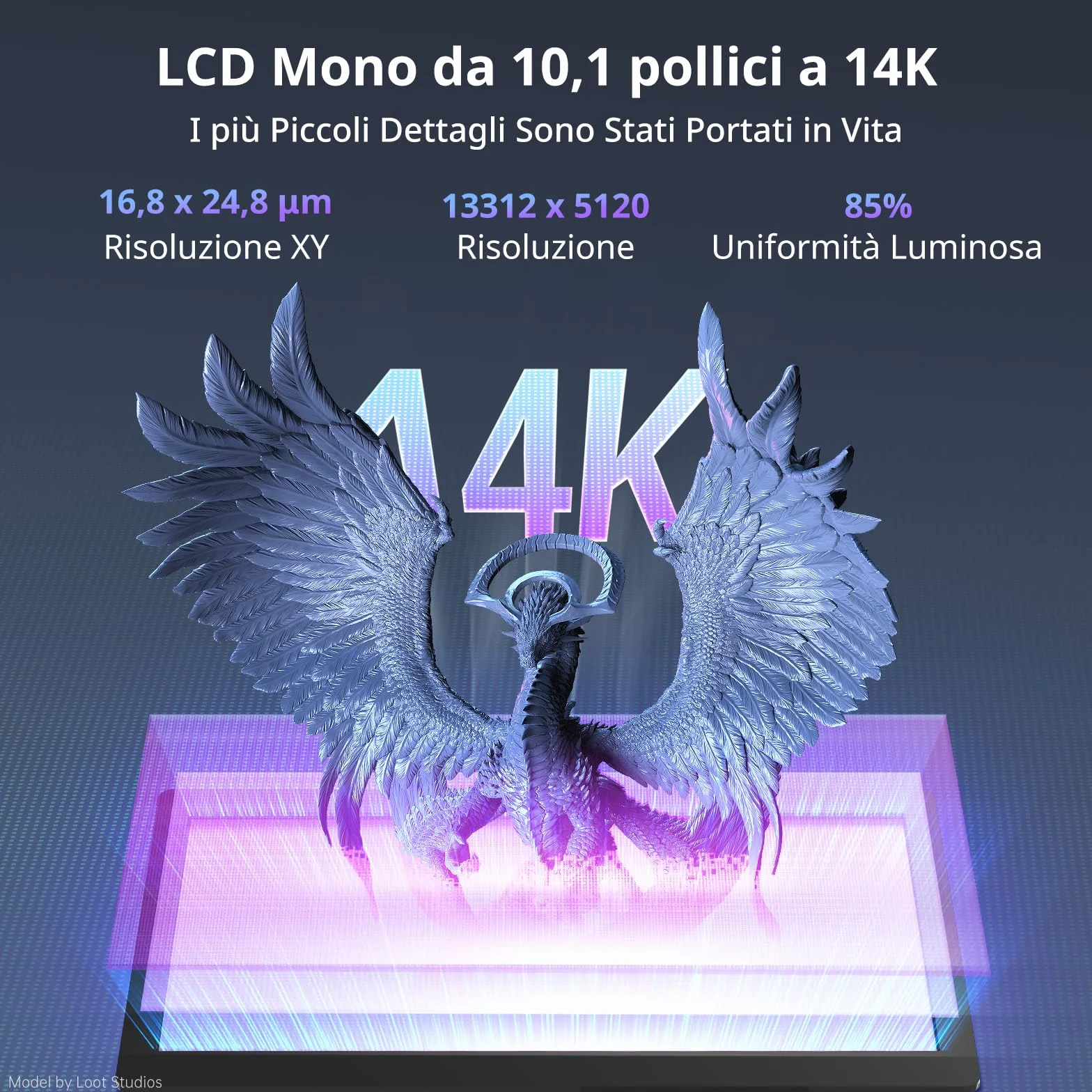 Anycubic Photon Mono M5s Pro 14K Stampante 3D Resina con Rilevamento Intelligente, Livellamento Automatico, Alta Velocità di Stampa, Dimensioni Massime di Stampa 223,78 x 126,38 x 200mm (LxAxP)