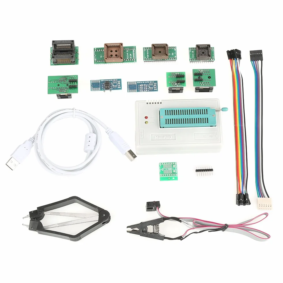 Programmatore universale USB per TL866II + EEPROM FLASH 8051 AVR MCU GAL PIC con adattatore 10