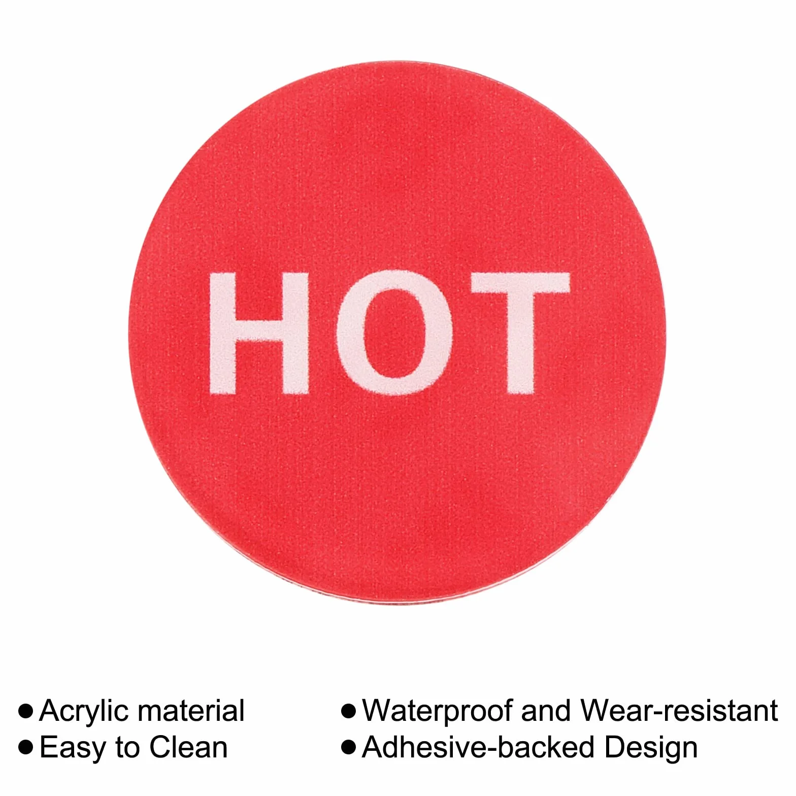 PATIKIL Auto Adesivo Caldo/Freddo Acqua Etichetta, 10pz Acrilico Rotondo Adesivo Segni per Rubinetti Lavelli, Rosso/Bianco, Blu/Bianco