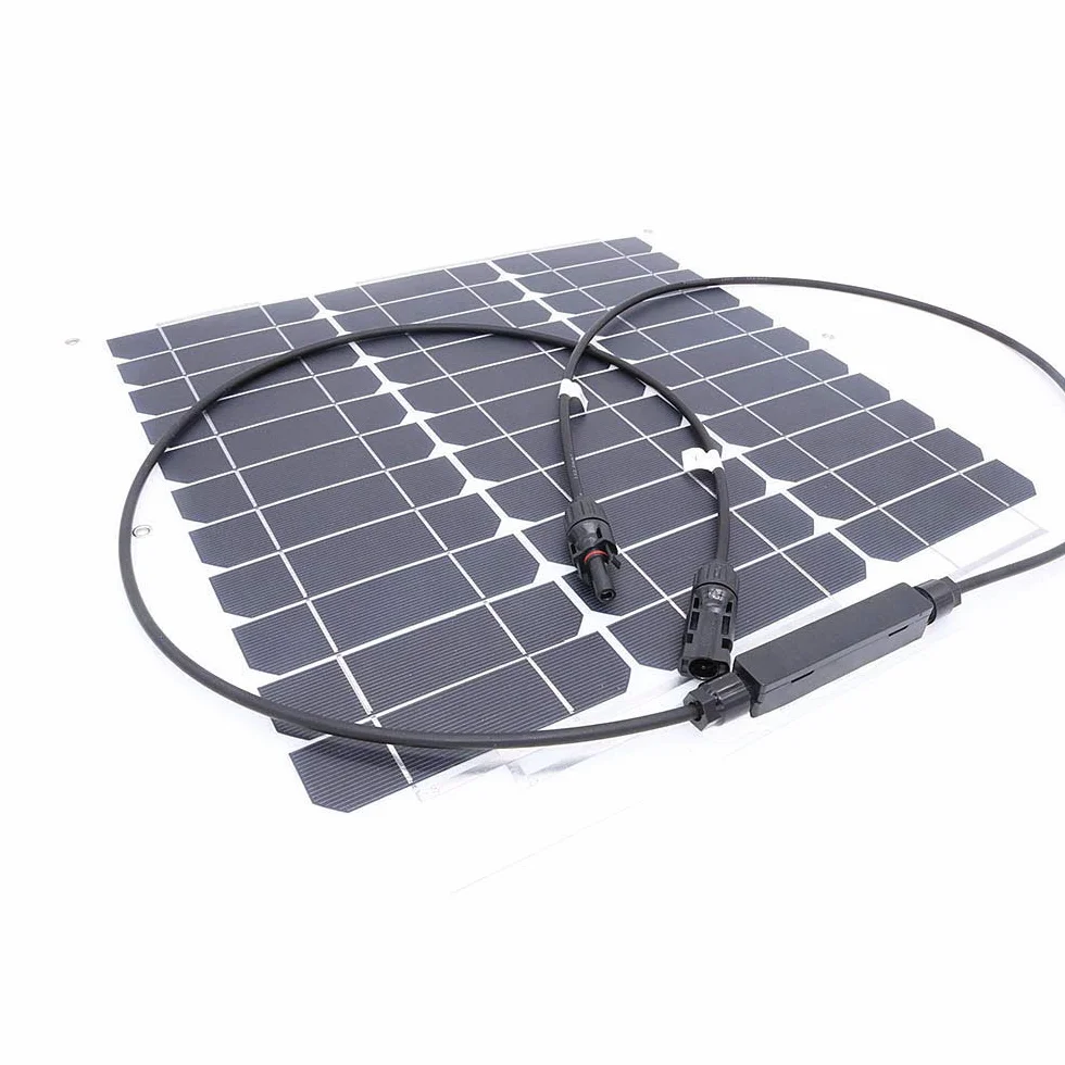 Nuzamas 40W 12V pannello solare caricatore Sunpower cellulare ultra sottile flessibile con connettore di ricarica per camper barche Cabin tenda auto (compatibile con 18 V e dispositivi di seguito)