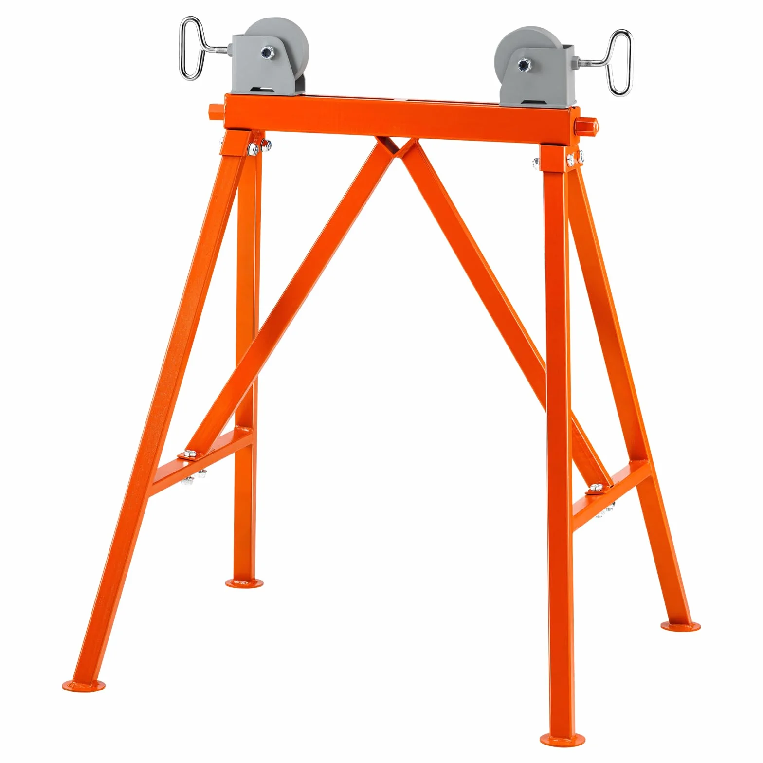 VEVOR Supporto per tubi con testa a rullo, resistente capacità di carico di 1134 kg, adatto per tubi da 5-91,4 cm, supporto per tubi a rullo in acciaio 45 # per saldatura