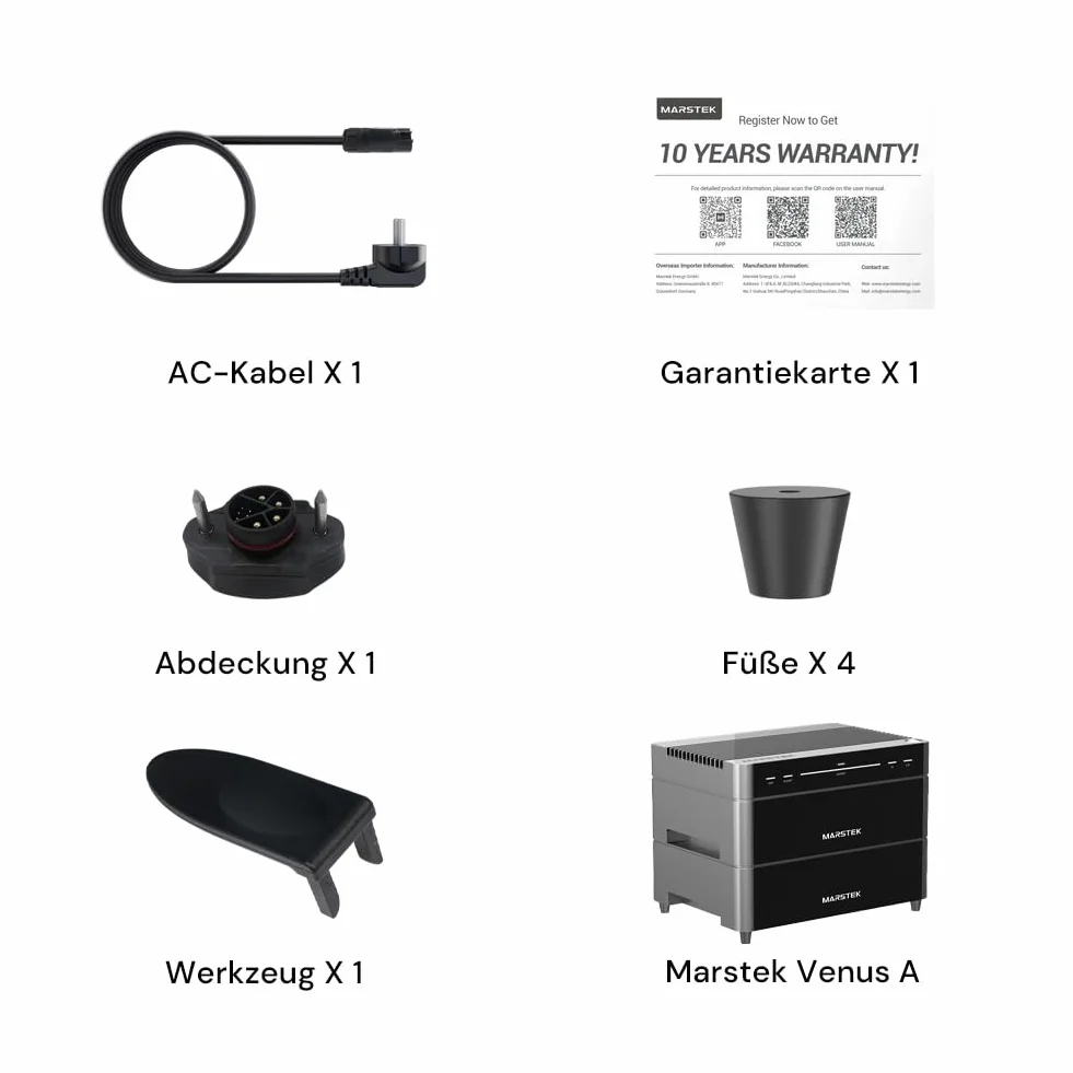 Marstek Venus A Impianto solare da balcone 4240 Wh LiFePO4 4 MPPT 2,4 kW 1,2 kW 6000 cicli IP65 Controllo app