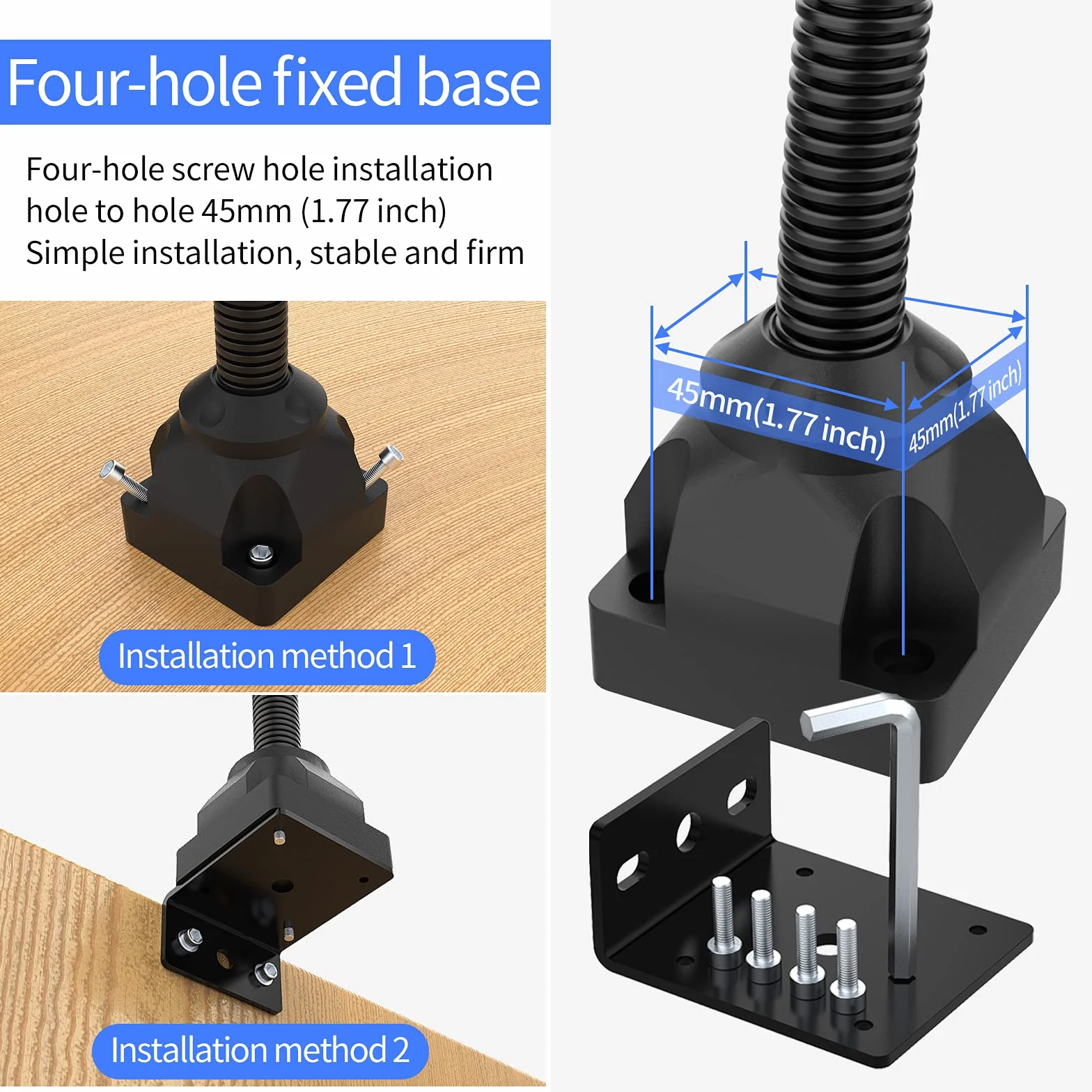 Luce da lavoro a LED, 9 W, 230 V, 500 mm, base fissa, flessibile, per tornio CNC, utensile industriale (spina UK)