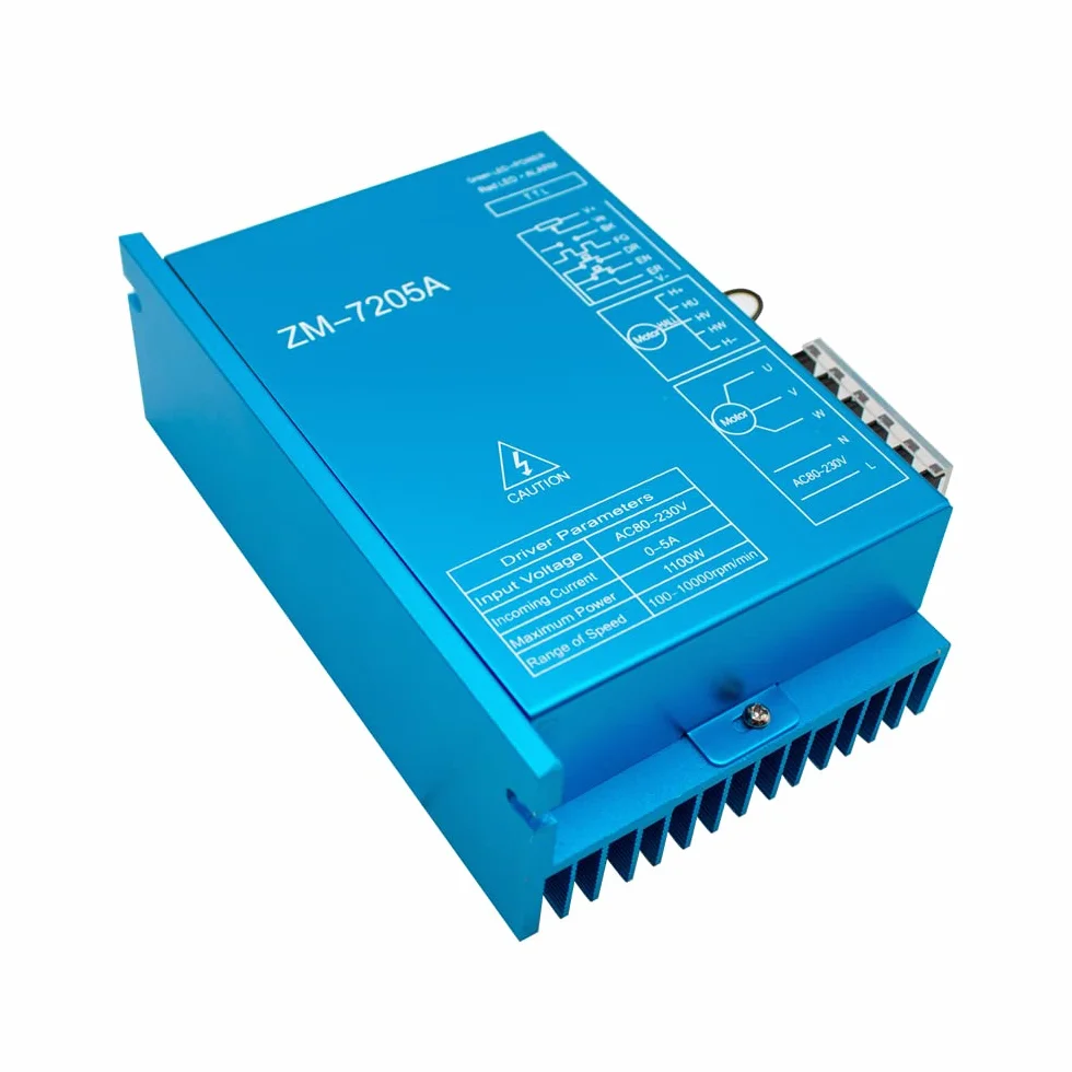 310V Driver del Motore Brushless DC ad Alta Tensione con Unità di Impostazione Intelligente Portatile ZM-7205 220V AC Max. 5A 1100W BLDC