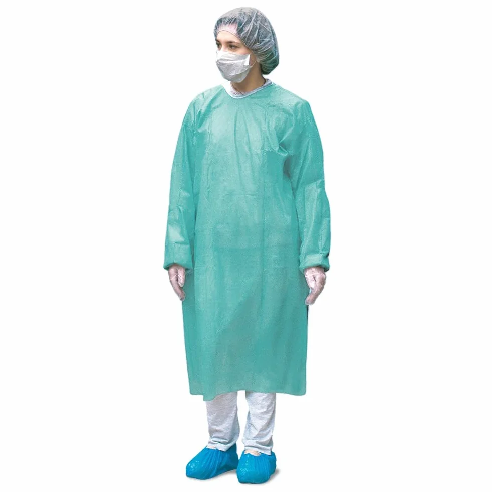 Mediawave Store - Pack Camici Monouso Visitatore e Paziente Dispositivo Medico Classe I, Grembiule Con Elastici, Camice da Lavoro Usa e Getta, 100% Polietilene, Igiene (1)