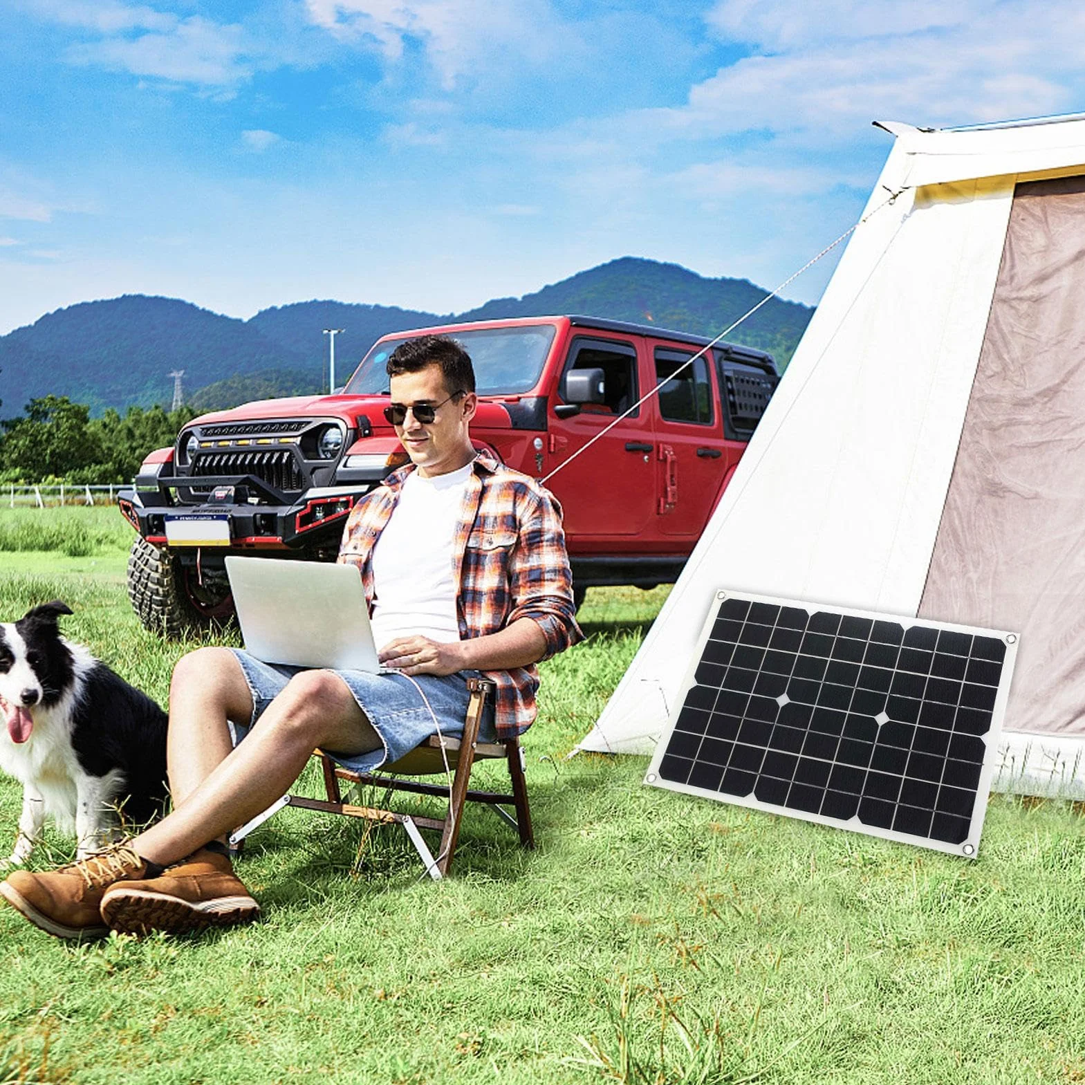Kit pannello solare – Inverter 300 W, regolatore di carica solare | 6000 W pannello solare kit con inverter e pannelli, kit di avviamento completo per la sicurezza a casa all'aperto