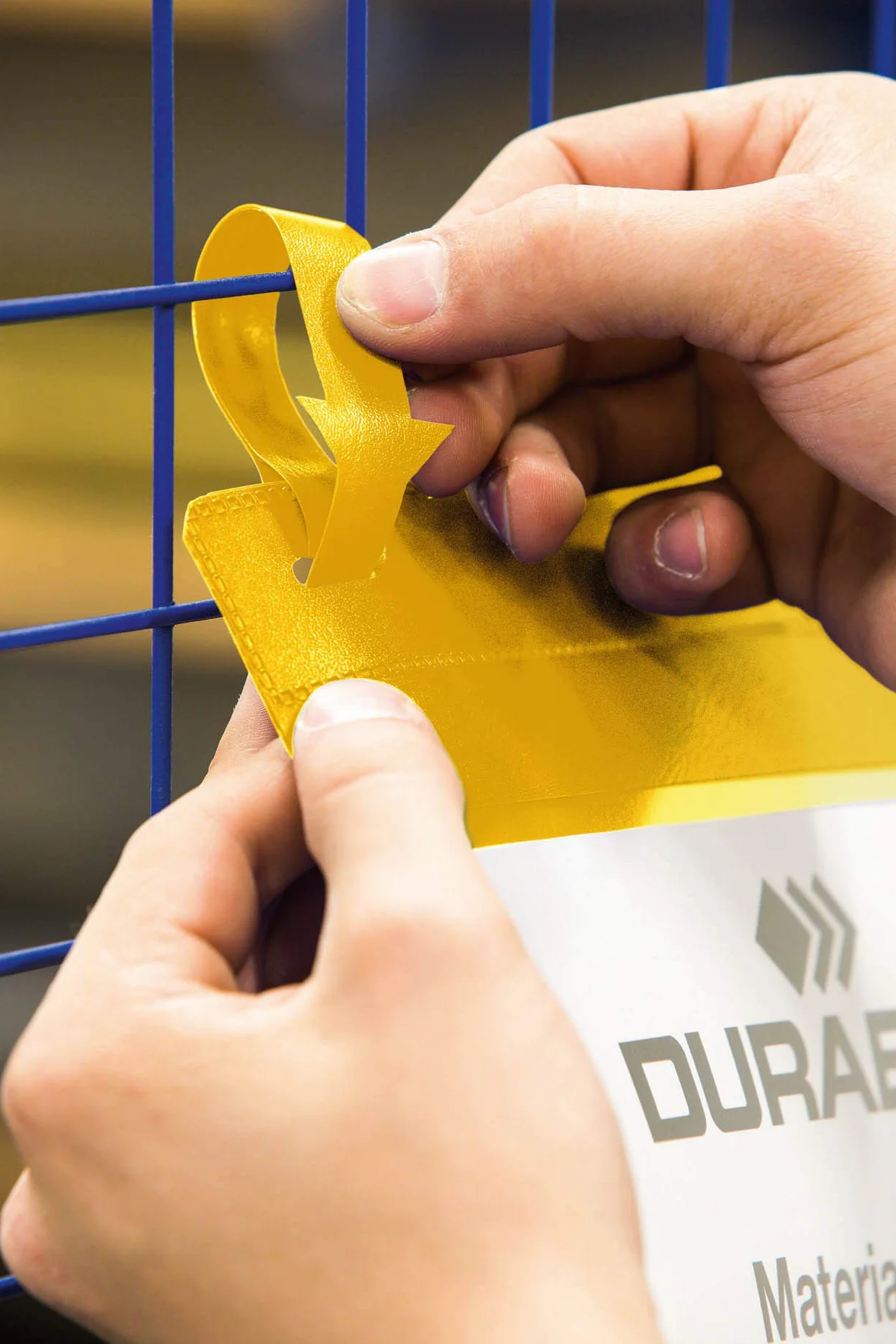 Durable 174904 Buste con Fascette d'Aggancio A5 Orizzontale, Confezioni da 50 Pezzi, Giallo