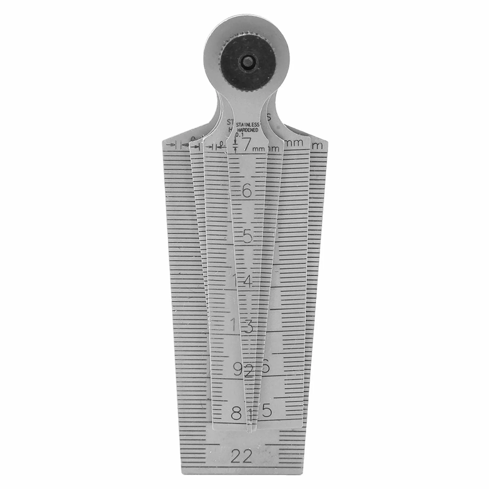 Calibro Conico, 1 Set Spessimetro per Saldatura in Acciaio Inossidabile Righelli Strumento di Ispezione del Foro Dimensione del Foro Gage Spessimetro Strumento di Misurazione Gap Gage