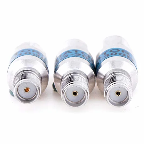 Attenuatore fisso coassiale SMA-JK maschio a femmina RF 2W 6 GHz 50 Ohms Connettori blocco coassiale DC Blocker (20DB)