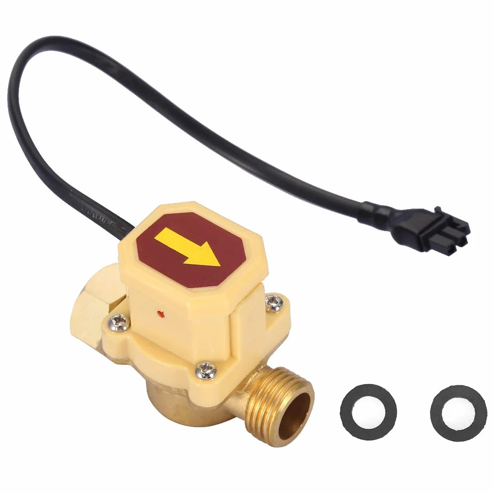 Flussostato Automatico G1/2-G1/2 Pompa Dell'acqua Sensore di Flusso Regolabile 0.6Mpa 220V 1.5A