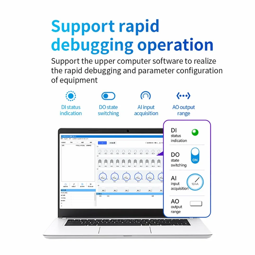 4DI+4AI+4DO Modulo I/O remoto distribuito Acquisizione analogica Interruttore M31-AAAX4440G Modulo host Giunzione gratuita PNP NPN