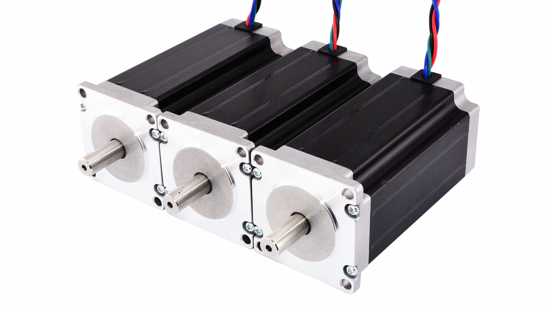 STEPPERONLINE NEMA 23 Motore passo-passo 3Nm 4.2A 4 fili Albero da 10mm per lastre di fresatura CNC Plasma, Pacchetto di 3