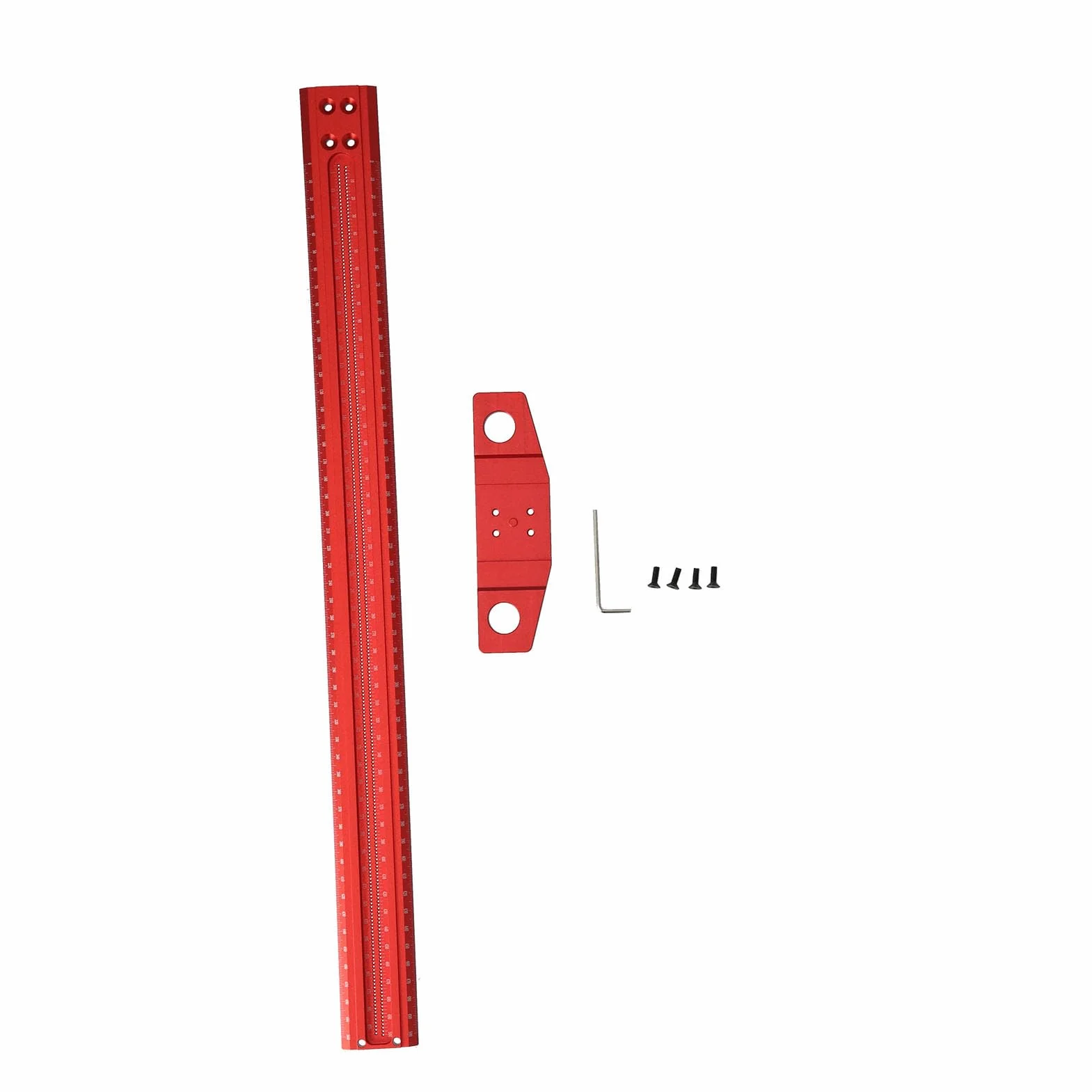 Righello tipo T Calibro per marcatura a graffio in alluminio da 400 mm ad angolo retto per la misurazione del vetro per la lavorazione del legno (500 mm)