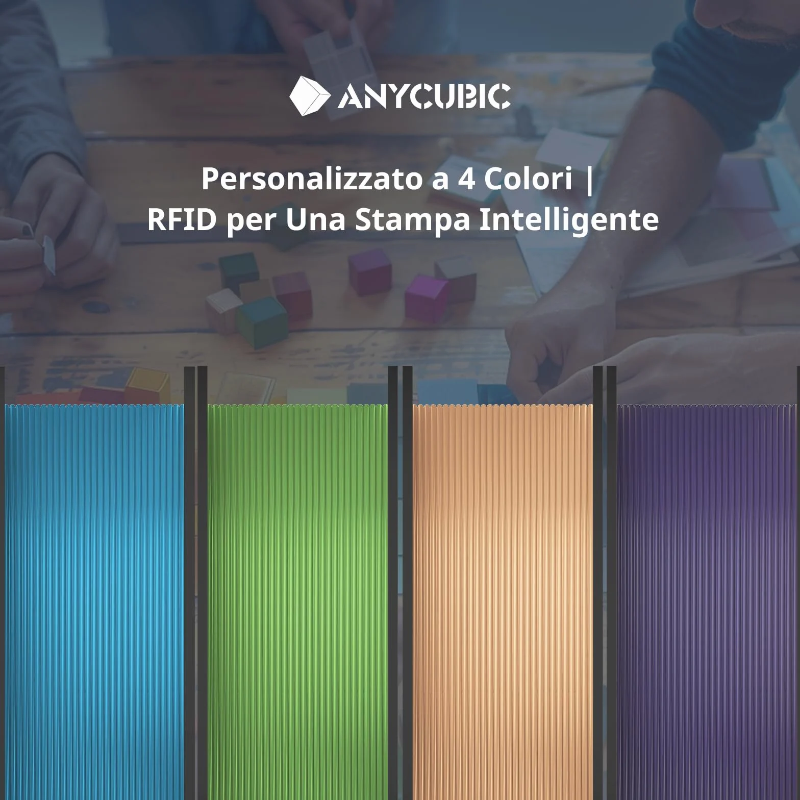 ANYCUBIC Kobra 3 Combo Stampante 3D Intelligente per la Stampa Multicolore (da 4 a 8 Colori), Stampante 3D FDM ad Alta Velocità di 600 mm/s,Grande Volume di Stampa 250 * 250 * 260mm