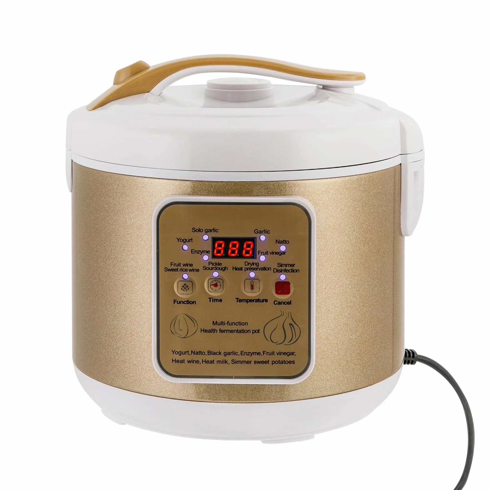 Fermentatore di aglio nero, 6 l, scatola di fermentazione automatica intelligente con controllo del tempo e della temperatura, per yogurt, riso dolce bianco