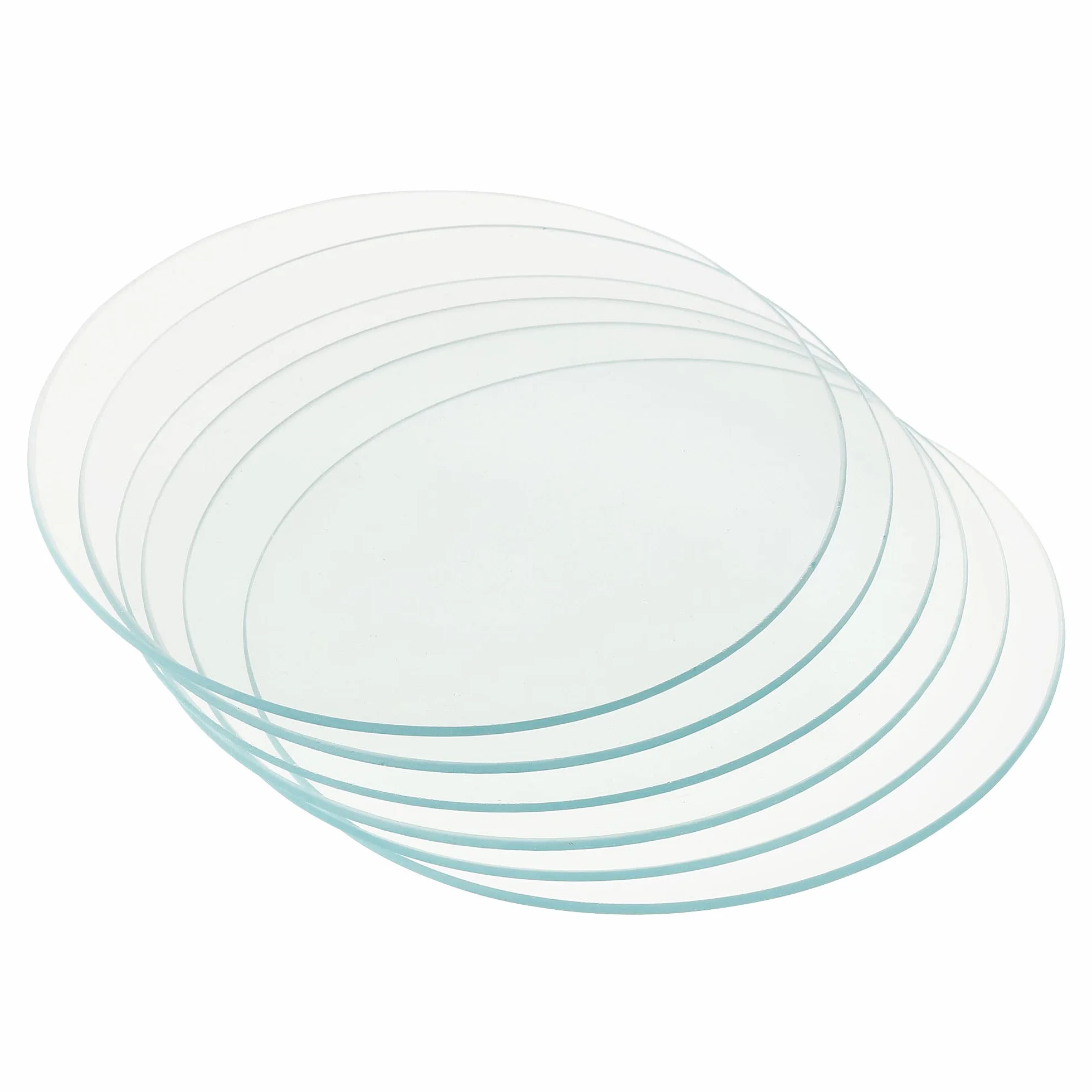 PATIKIL 120mm Diametro Orologio Vetro, 6pz S Bicchiere Coperchio Liscio Bordi Smussato Arco per Laboratorio, Trasparente