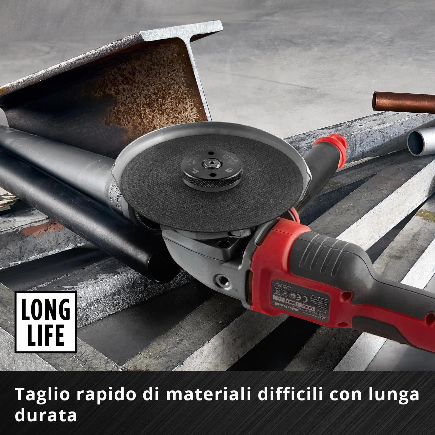 Originale Einhell Dischi da taglio per metallo, 10 pezzi, Ø 125 mm in latta (taglio veloce, lavorazione del metallo, taglio facile, certificato MPA, indipendente dal marchio)