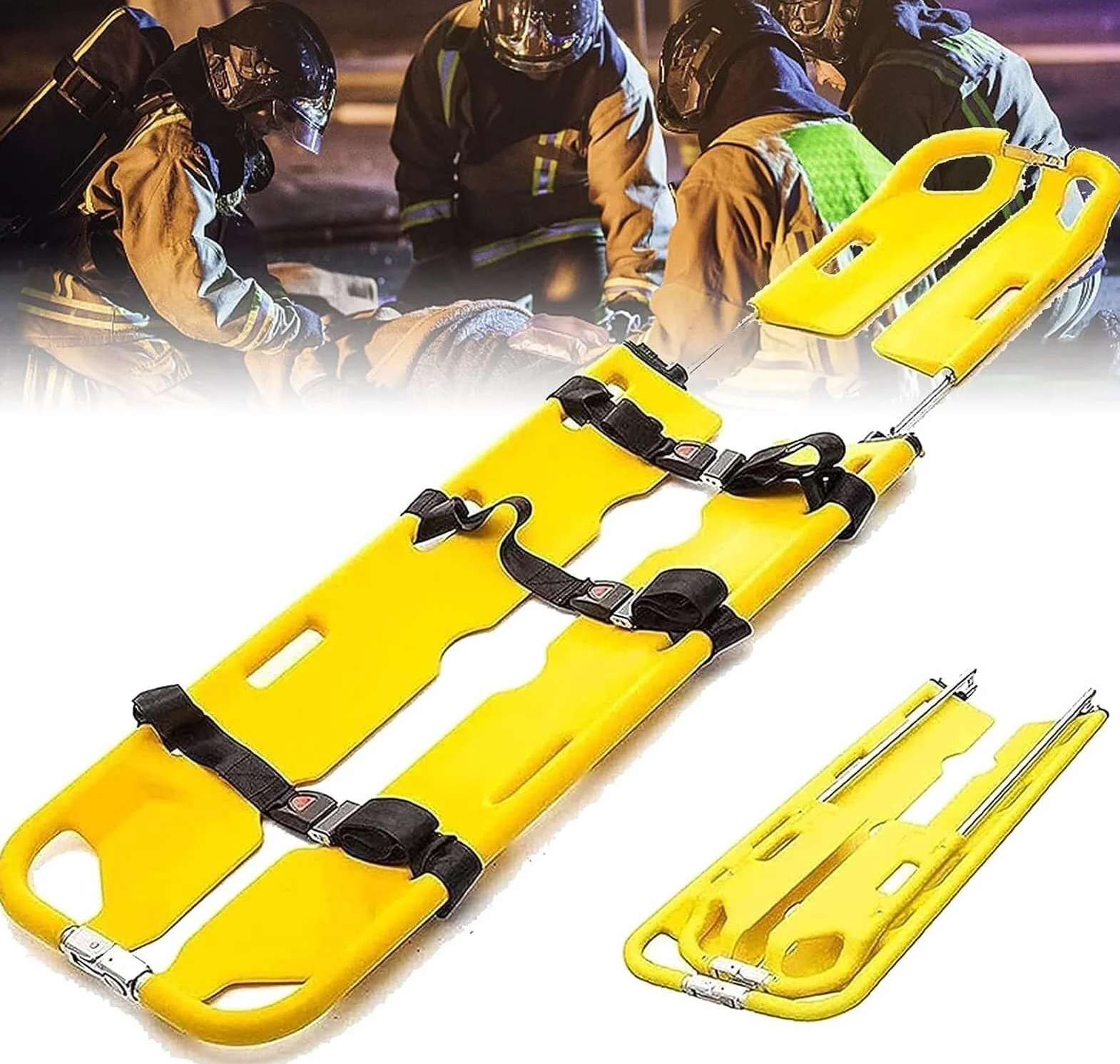 Barella A Cucchiaio Pieghevole, Barella for Trasferimento Paziente Portatile for Barella Medica Pieghevole Leggera for Emergenza Antincendio, for Casa Ospedaliera
