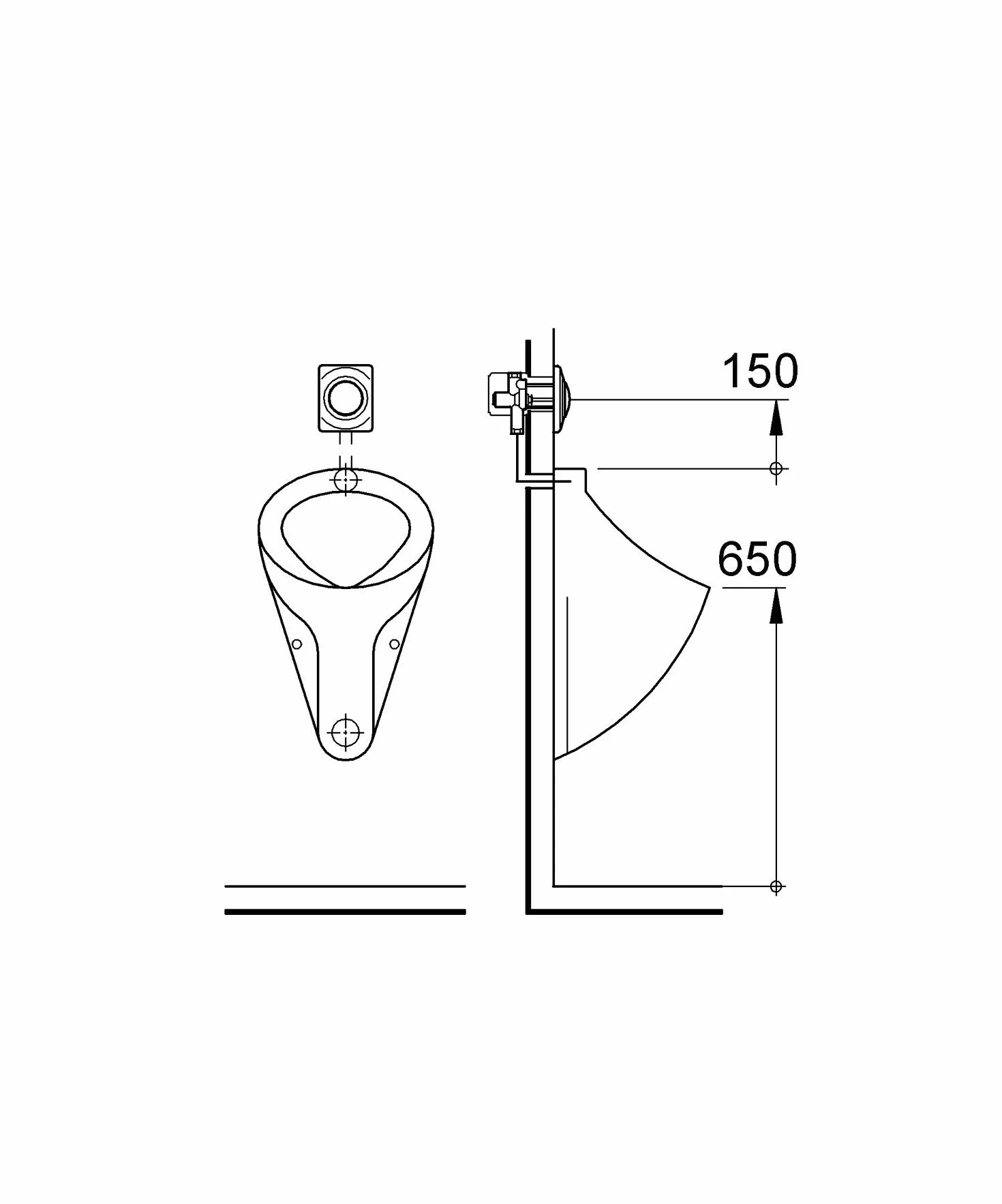 Grohe 37018sh0 – stemma Surf con bottone pulsante bianco