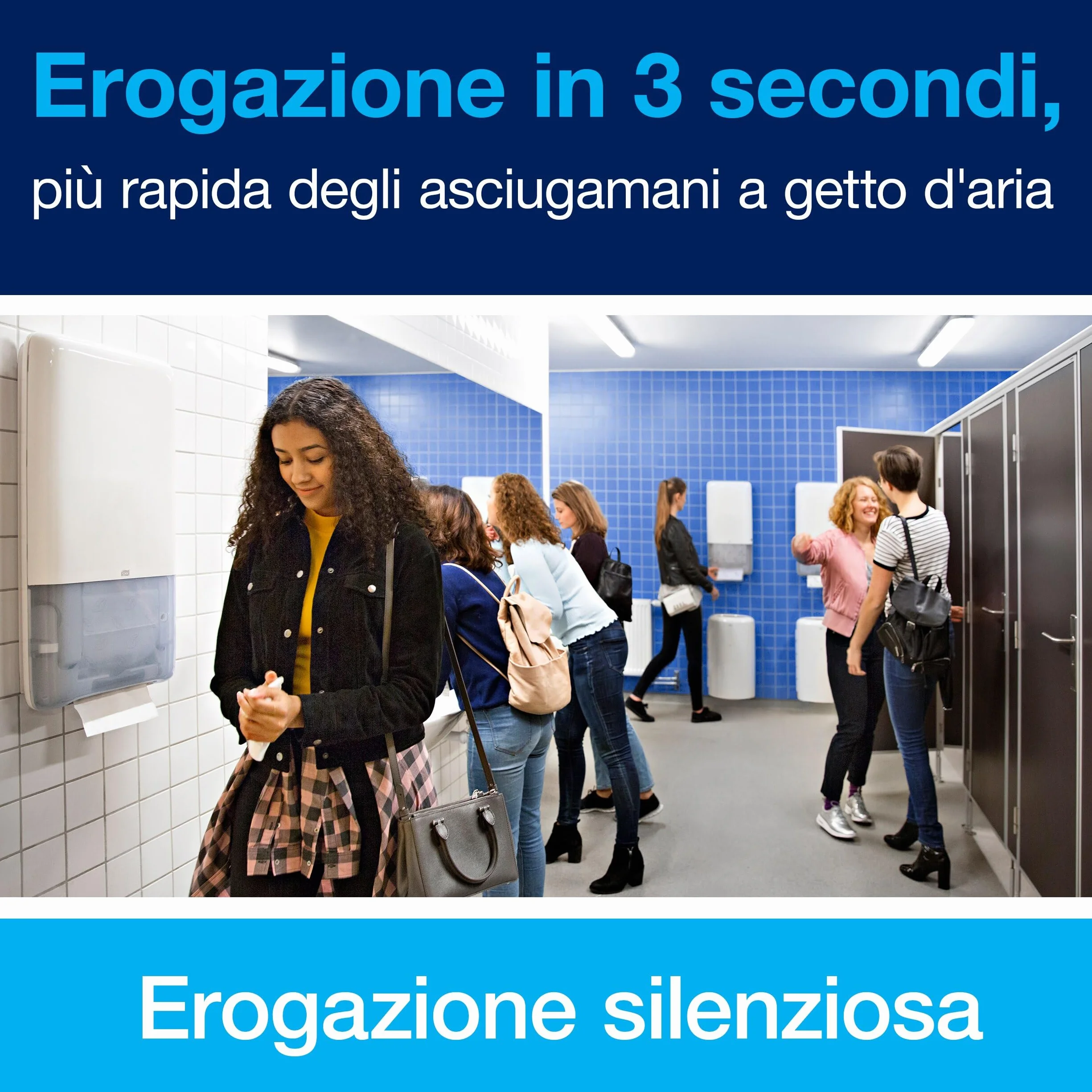 Tork PeakServe Universal Asciugamani di carta H5 per dispenser 1 strato bianco 12 x 410 asciugamani