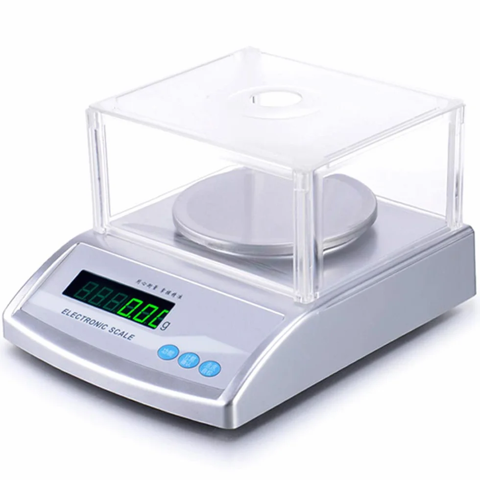 Bilancino Di Precisione 0.01g, Bilancia Analitica Da Laboratorio con Bilancia Elettronica Di Precisione 0,1g / 0,01g / 0,001g, Utilizzata in Cucina, Scuola, Gioielleria E Industria,500g/0.001g