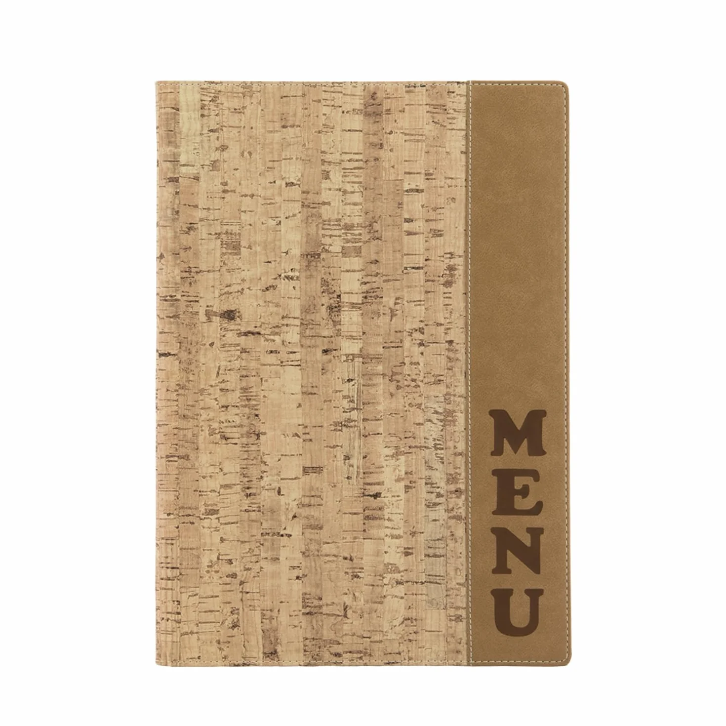 SECURIT Porta Menu Linea Design A4 Similpelle Cork Beige 1 Doppio Inserto