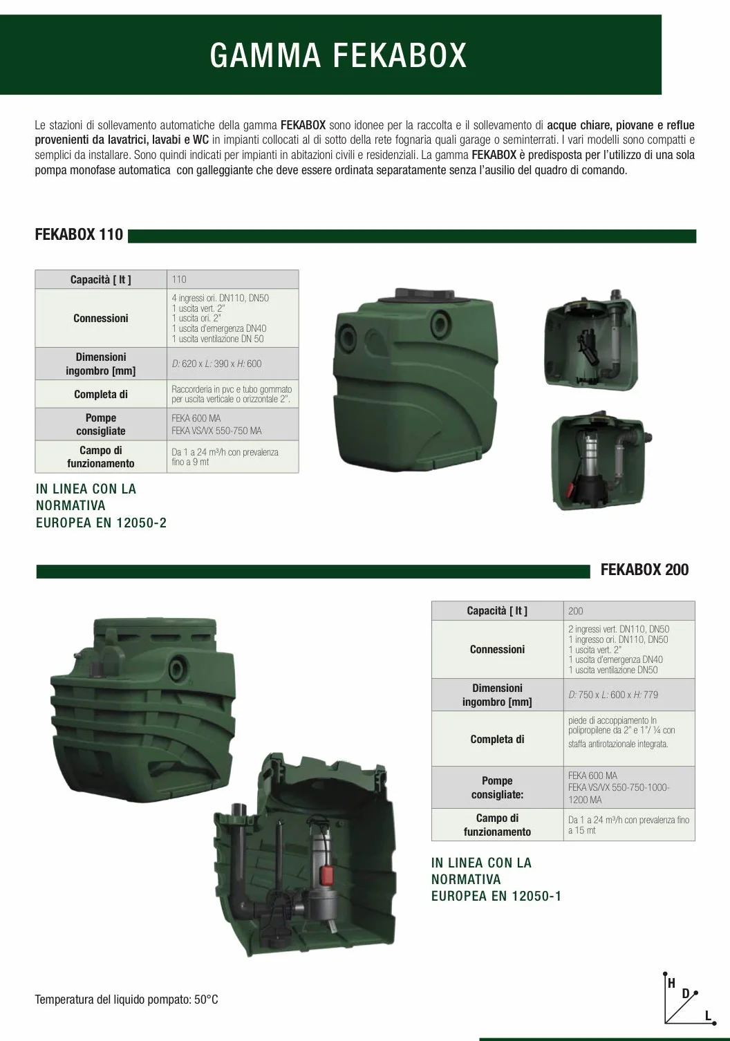 DAB FEKABOX 110 LT - Stazione automatica di raccolta e sollevamento acque reflue