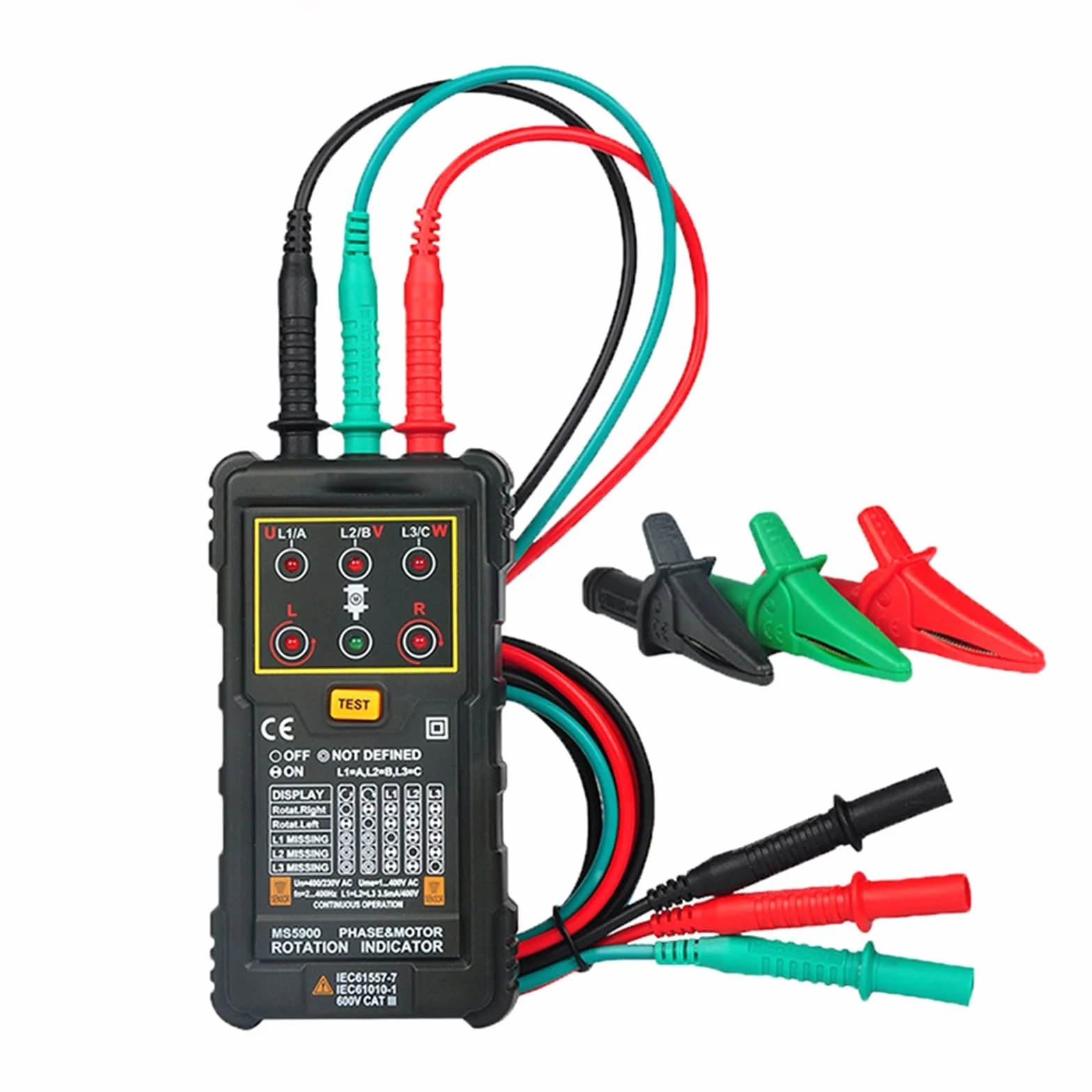 Indicatore di rotazione delle sequenze di fase del motore PM5900 Test di sequenze non di fase