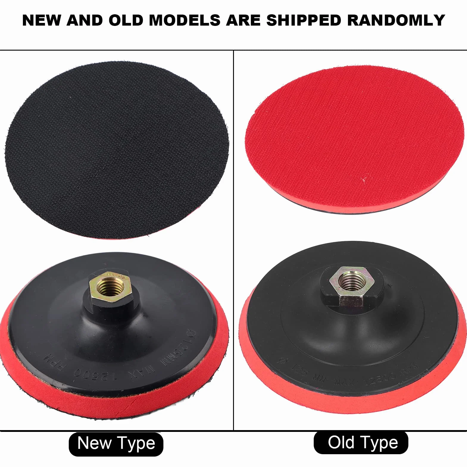Platorello per Smerigliatrice, Diametro 125mm, Interfaccia Filettata M14, Velocità Massima 12500 Giri/Min, Piastra Inferiore Rossa Esagonale, Adatto per Mole Abrasive per Levigatrice