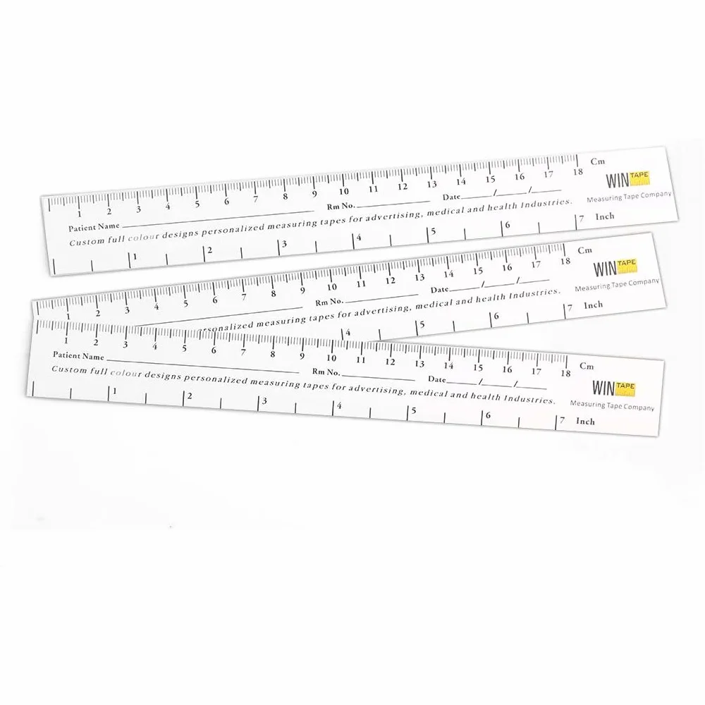 WINTAPE Educare Righello per Ferite 18 cm 7'' Carta Confezione da 100 Pezzi Misuratore Medico