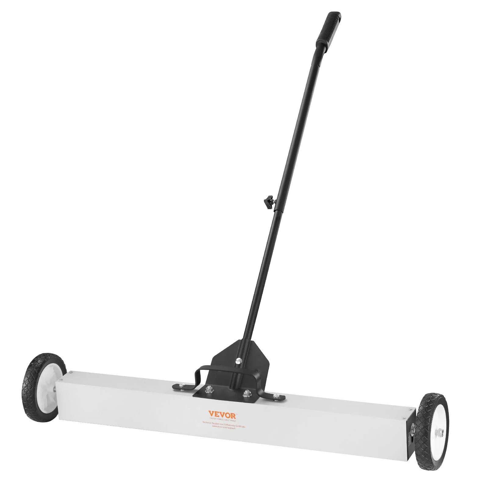 VEVOR Spazzatrice Magnetica Asta Telescopica 77-113cm per Pavimenti Raccoglitore per Piccole Parti Metalliche Forza Magnetica Max. 24,9kg, Scopa Magnetica con Ruote di Raccolta per Chiodi Viti Metalli