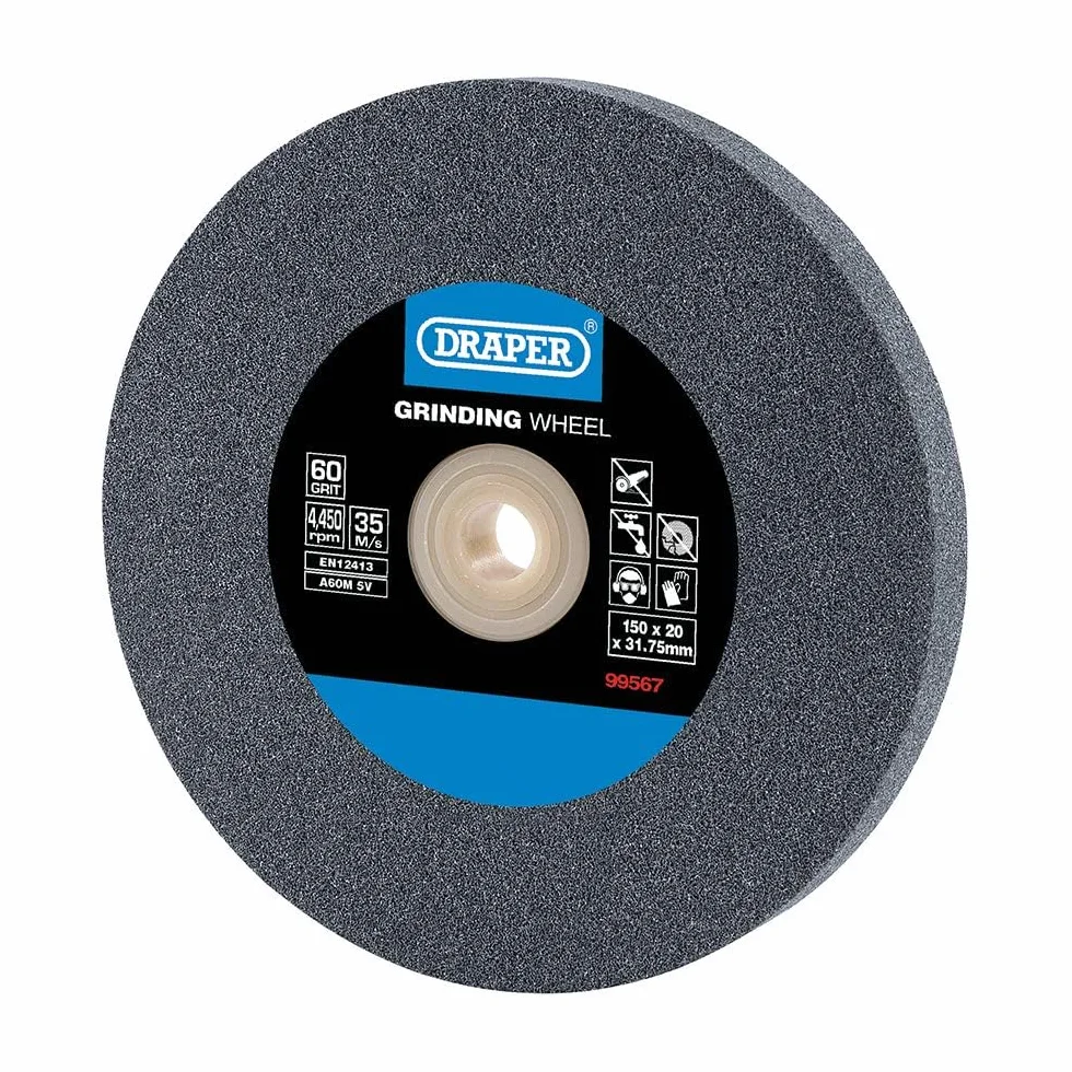Draper Mola da banco in ossido di alluminio 60 g 150 x 20 mm