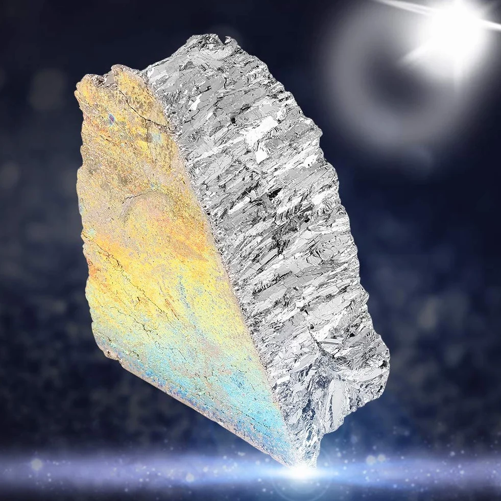 Bismuto Ingot- metallo Lingotto Chunk 99,99% Geodes puro cristallo for la fabbricazione Cristalli, esche da pesca e Arte (1000g)