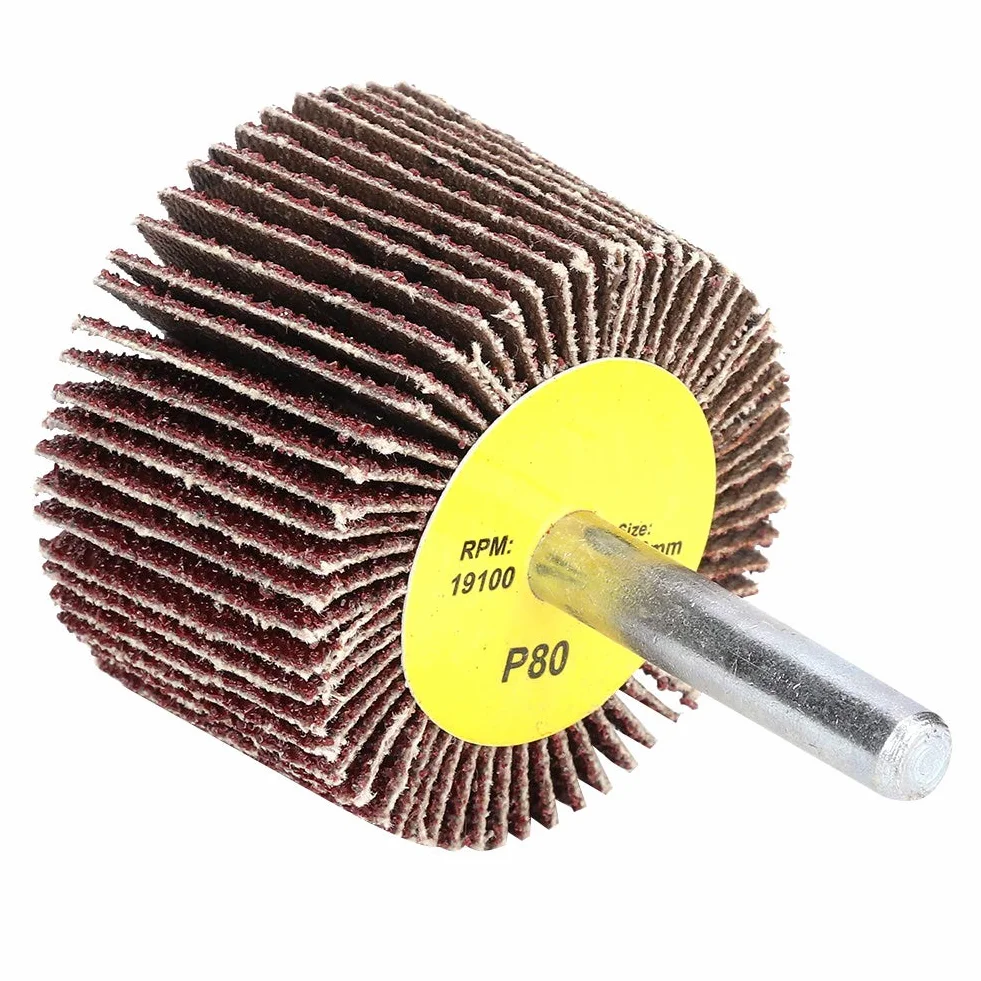 10 Pezzi Ruota Abrasiva 80 Grana Carta Vetrata Flap per Trapano Smerigliatrice Levigatura Lavori Fai da Te