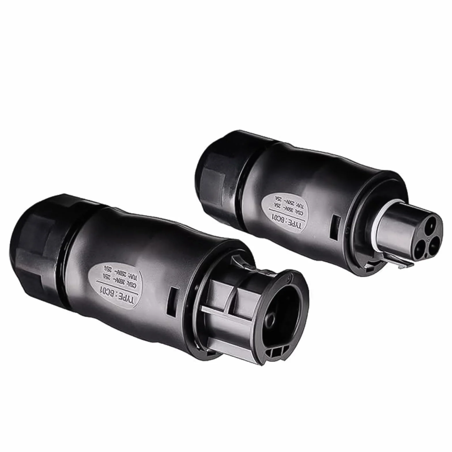 Presa CA IP68 3 pin connettore impermeabile per inverter cavi 10-13 mm nero