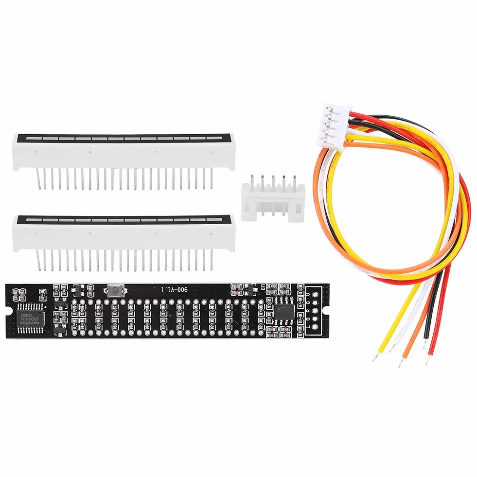 Mini Fai Te Dual 12 Livelli di Musica Stereo Indicatore di Livello dello Spettro Audio Scheda Amplificatore VU Meter con 8 Effetti di Visualizzazione(real-time mode)