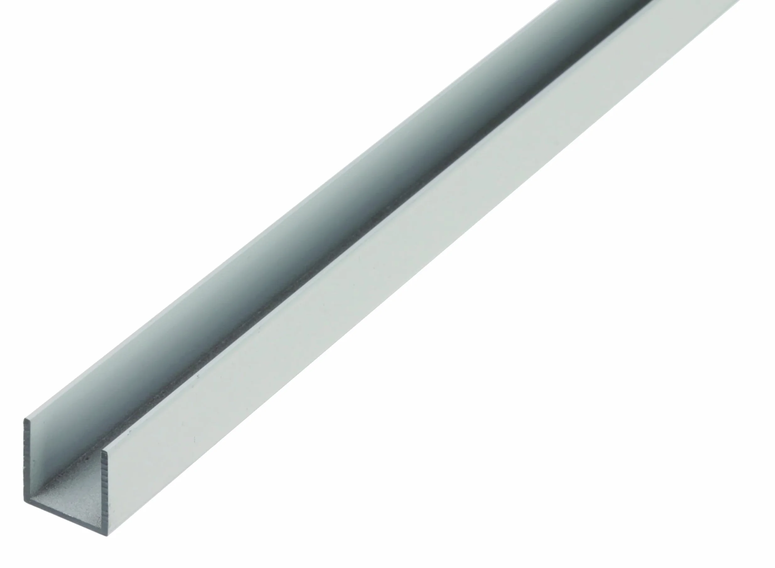 Alberts 498535 - Profilo a U, in alluminio, naturale, 1000 x 10 x 10 mm, set da 9 pezzi