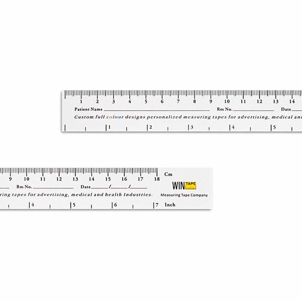 WINTAPE Educare Righello per Ferite 18 cm 7'' Carta Confezione da 100 Pezzi Misuratore Medico