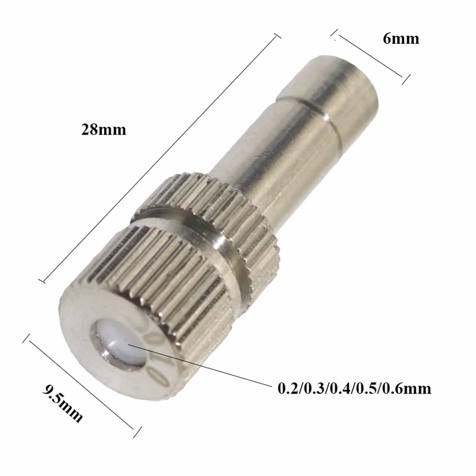 50 ugelli a goccia per irrigazione da giardino a bassa pressione con attacco rapido da 0,2-0,6 mm per nebulizzazione d'acqua per irrigazione da giardino in sistema di raffreddamento a nebulizzazione