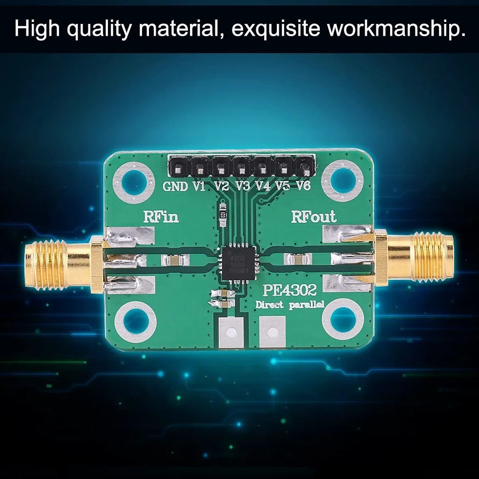 PE4302 Attenuatori a Radiofrequenza SMA Connettore Femmina 0.5dB 6Bit DC 5V 1MHz-4GHz