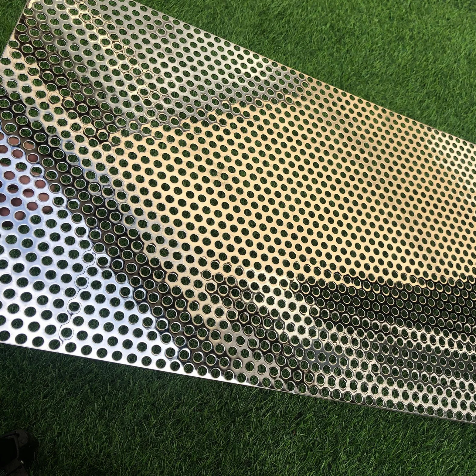 Lamiera forata in acciaio inox, griglia forata in acciaio inox, 8 mm, spessore 1,1 mm, 762 mm x 381 mm - Lamiere forate - Griglia forata in metallo